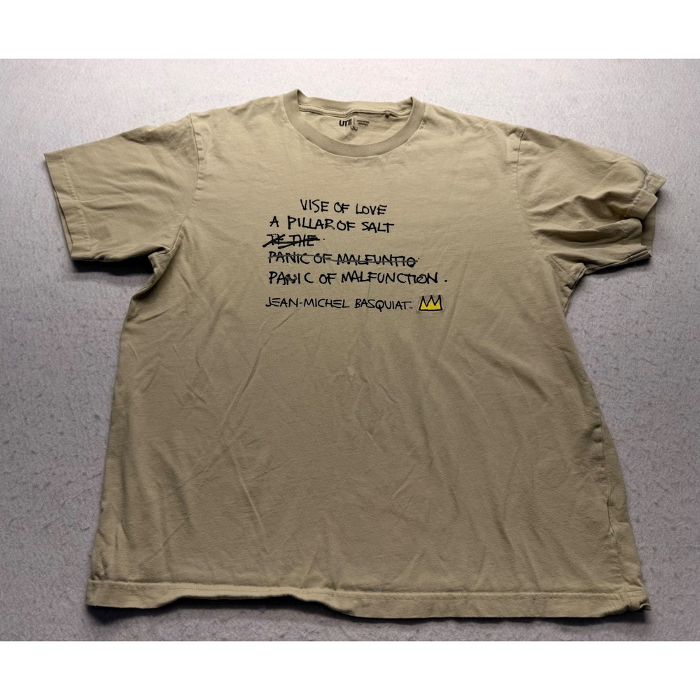 Uniqlo UT Jean-Michel Basquiat Graphic T-Shirt Tan XL 341-448174